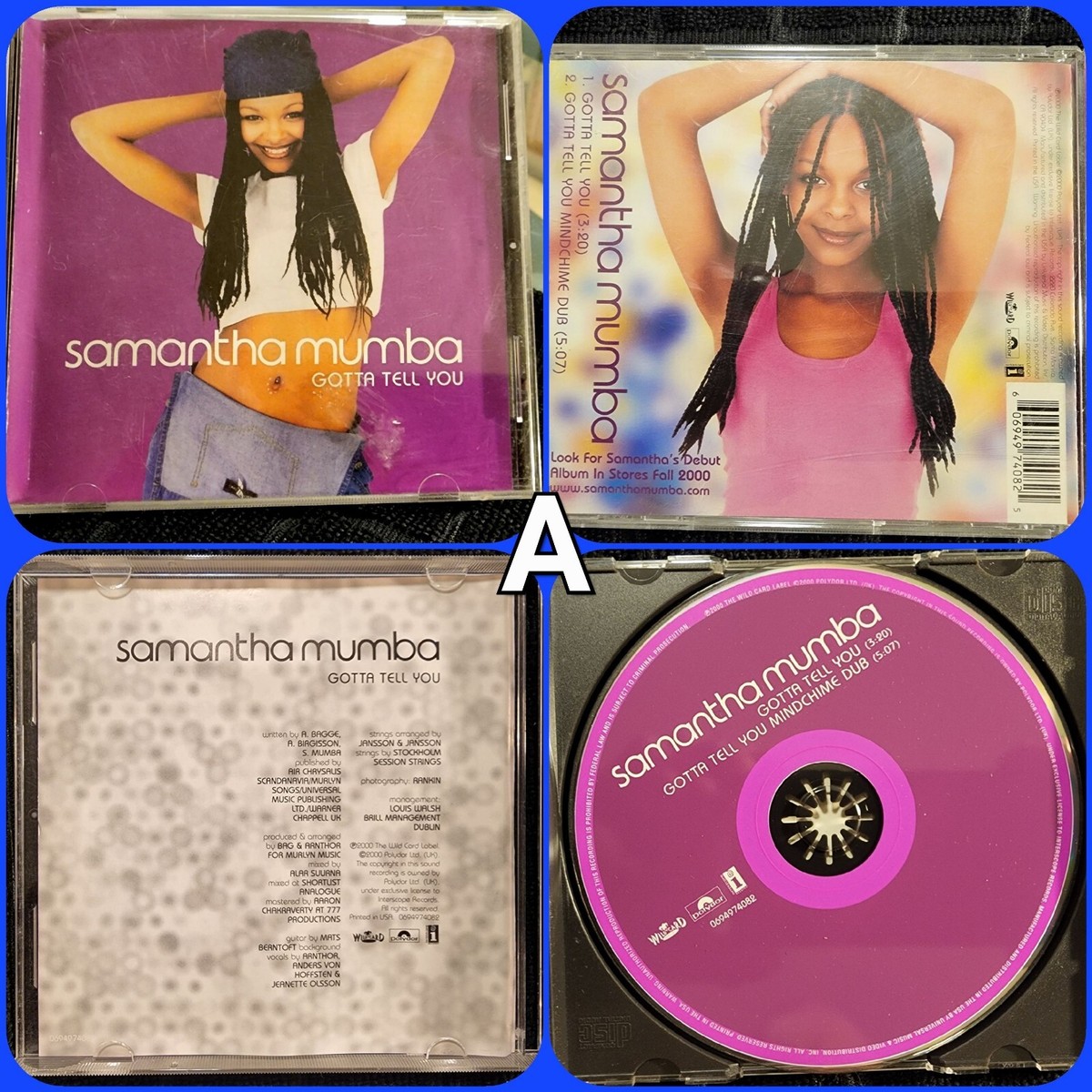 Vintage 2000 SAMANTHA MUMBA GOTTA TELL YOU SET OF 2 MAXI-SINGLE
