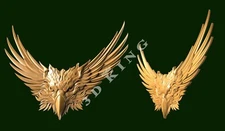 3D STL Model EAGLE BIKER SIGN for CNC Router Aspire Artcam 3D Printer Carving