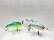 VINTAGE Bagley DB-3 BALSA CRANKBAIT - Lot Of 3- AWESOME COLORS - L@@K !!