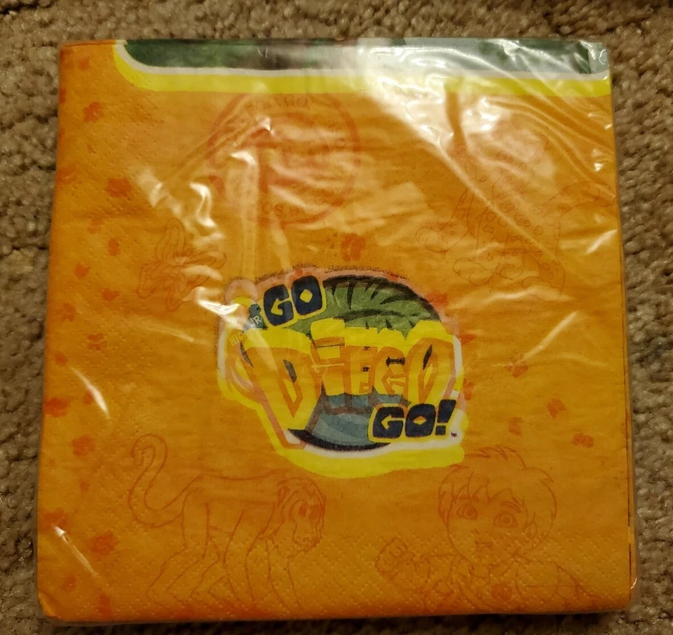 Go Diego Birthday Party Lunch Napkins 7 Pkg Lot Nickelodeon 16/Pkg DesignWare - Изображение 4 из 4