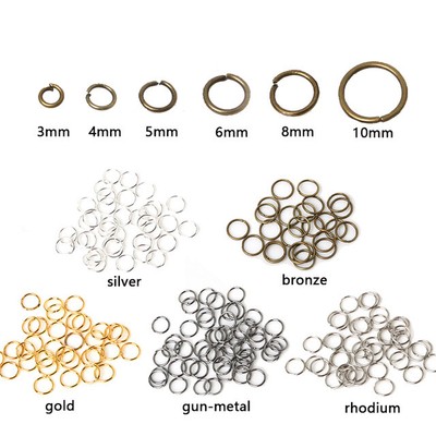 100x circle 6mm Metal Jump Rings Open Connectors Jewelry Make Find.