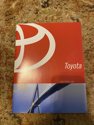 2003 Toyota Cars & Trucks Full Line Auto Show Dealer Sales Brochure Book
