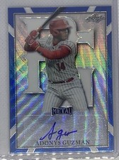 2021 LEAF PERFECT GAME METAL BLUE WAVE ADONYS GUZMAN AUTO #2/10