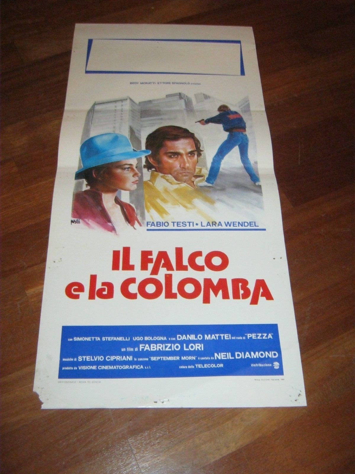 Locandina originale film Il falco e la colomba (1981) - Regia di Fabrizio Lori