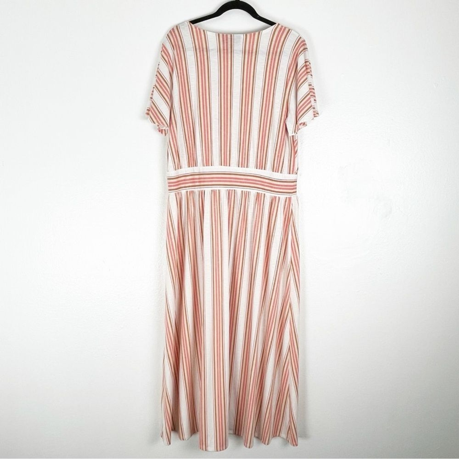 LANE BRYANT Java Striped Short Flutter Sleeves Je… - image 2