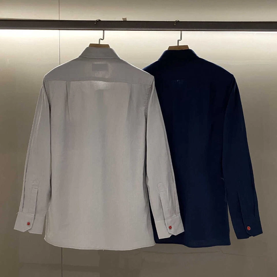 kiton Camisa Hombre Lino Manga Larga Foto 2 de 4