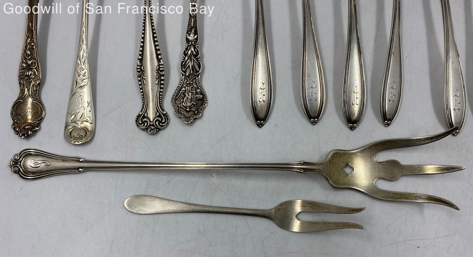 .8 Lbs Lot Antique Sterling Silver Flatware Mixed Manufacturers + 5