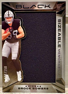 JERSEY NUMBER MATCH! 2024 Panini Black Brock Bowers Rookie Patch 89/150! RAIDERS