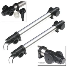 2x 75W (150W) Stainless Steel Pond Pool UV Clarifier Sterilizer High Pressures