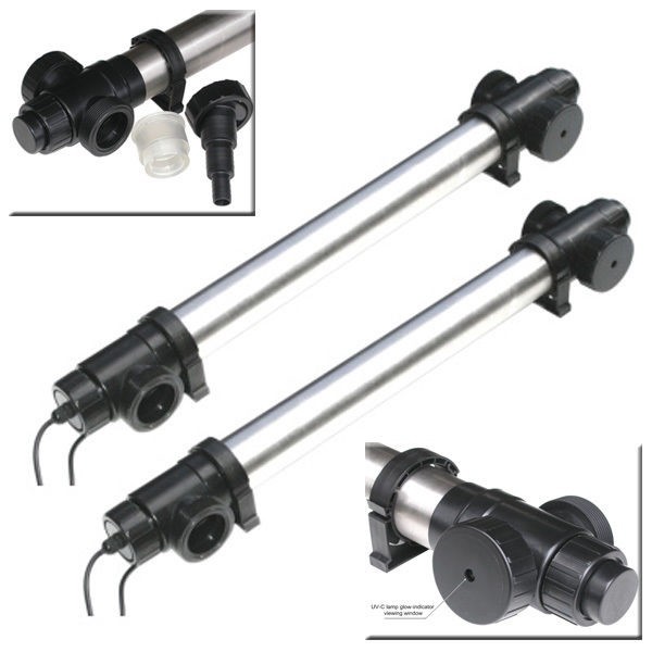 2x 75W (150W) Acero Inoxidable Estanque Piscina UV Clarificador Esterilizador Alta Presión