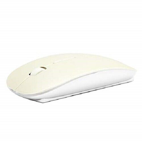 Weiße ultraflache dünne kabellose Maus Mäuse für PC Laptop Windows Apple Macbook - Bild 3 von 4