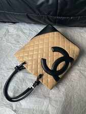 Chanel Cambon Bucket Bag Beige‑Black Two‑Tone Quilted Leather Shoulder Tote