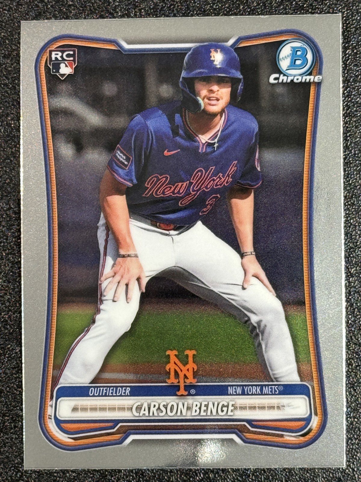 2026 Bowman Chrome #96 Carson Benge Base Rookie Card RC New York Mets A