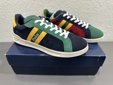 Polo Ralph Lauren HRT-CT-ii-SK-ATH ColorBlock Suede/Wool Sneaker Men's 9.5 US