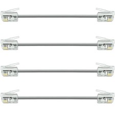 4Pack 3 Inch Short Telephone Cord Cable Wall Cord for Landline RJ11 6P4C Male...