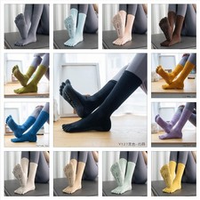 Pilates Socks With Grips Women Non-Slip Yoga Athletic Socks Multiple Colors Sale