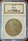 1924 Peace Dollar $1 NGC MS63