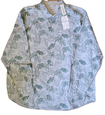 Tommy Bahama Big & Tall Shirt XXL Digital Palms Beachcomber NWT Cotton 