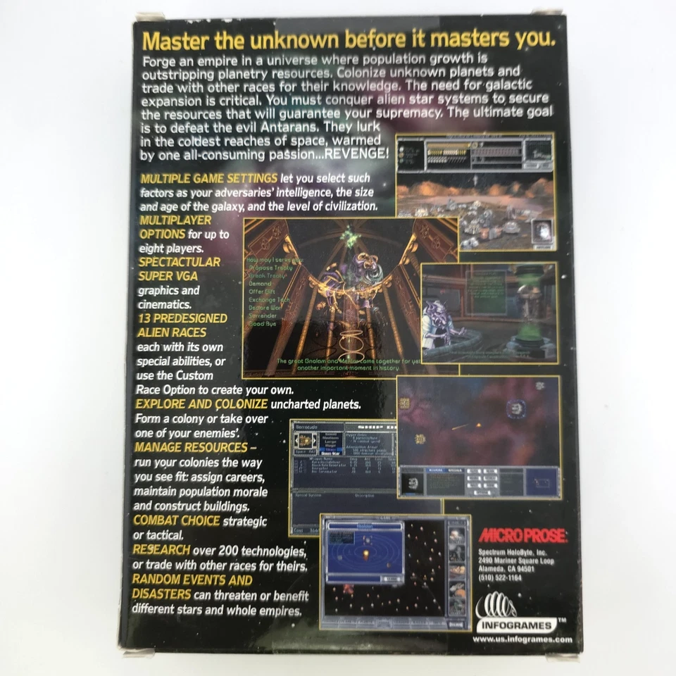 Master of Orion II: Battle at Antares, 1996, Small Box, New & Sealed - Image 3 of 4