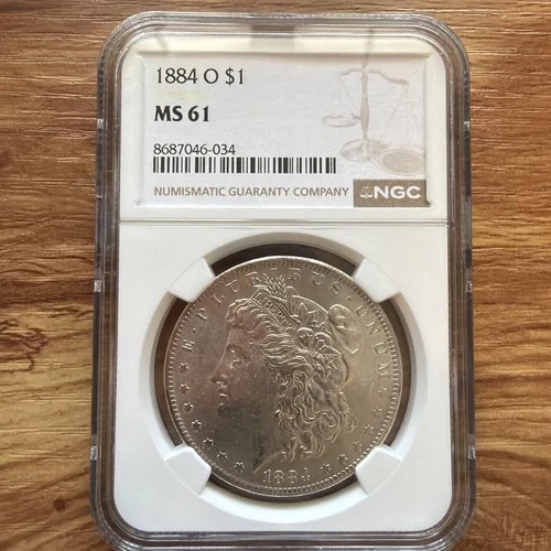 1884-O Morgan Silver Dollar $1 - NGC MS61 - New Orleans