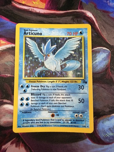 Pokémon TCG - Articuno - 2/62 - Holo Unlimited Fossil Unlimited LP