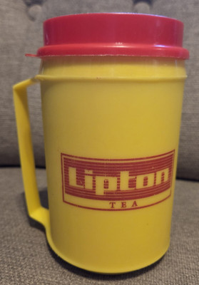 Vintage Lipton Tea Aladdin Insulated Mug with Handle and Lid