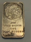 5 oz. Silver Silvertowne Buffalo Bar .999 Fine Silver estate find