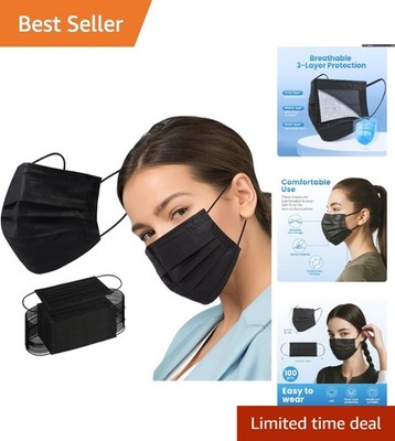 ASTM Level 1 3 Ply Disposable Face Masks, 100 PCS - Dust Protection for Adults
