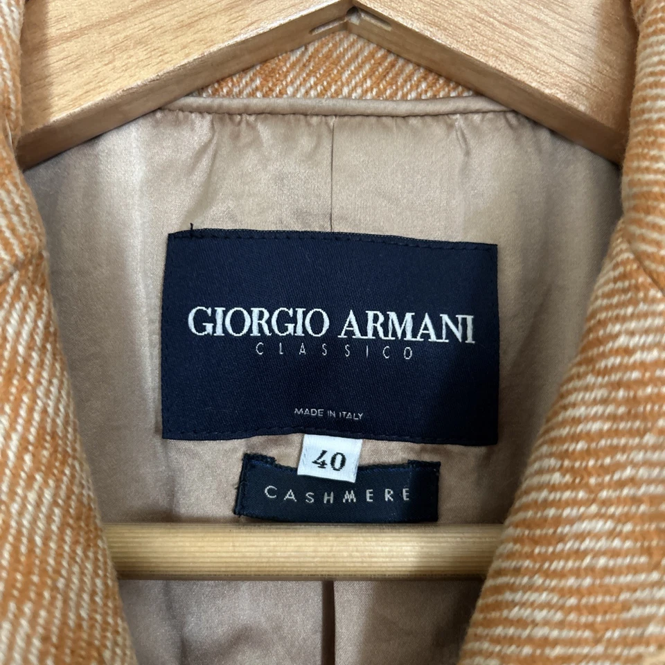Blazer Giorgio Armani Classico Feminino Cashmere Houndstooth 40 Fabricado na Itália - Imagem 3 de 4