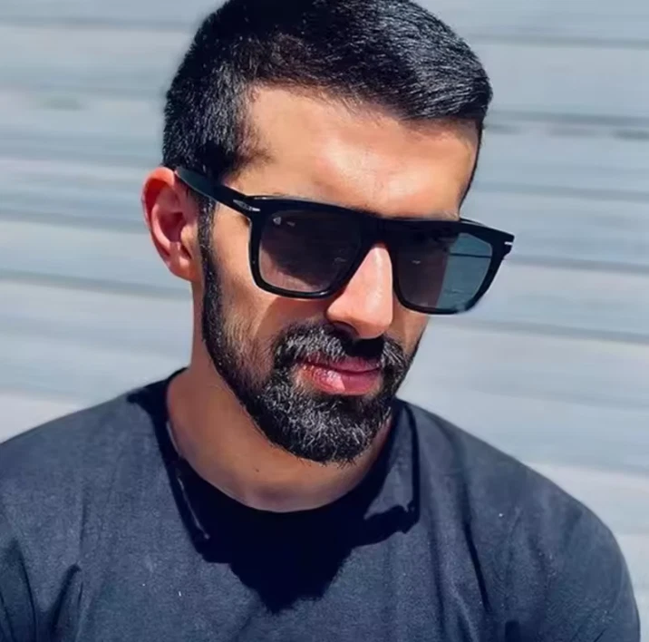 Gafas De Sol De Moda Montura Cuadrada Lentes para Hombres de conducción deporte Foto 3 de 4