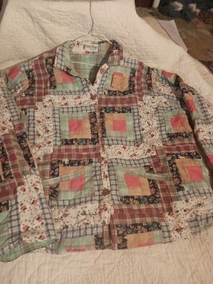 Vintage Womens Patch Magic Quilted Jacket Quite Large