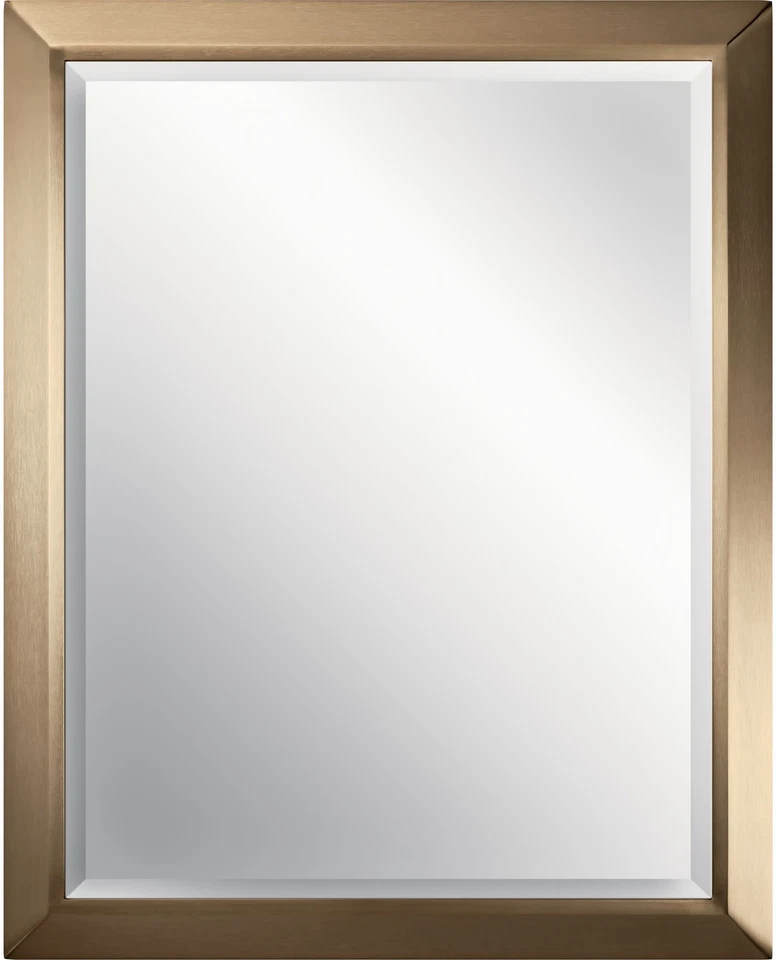 Espejo con marco biselado rectangular firma níquel Kichler 41011 Foto 3 de 4