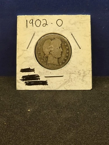 1902 O SILVER BARBER QUARTER NICE COIN BARTER MONEY ADD TO COLLECTION SILVER 89