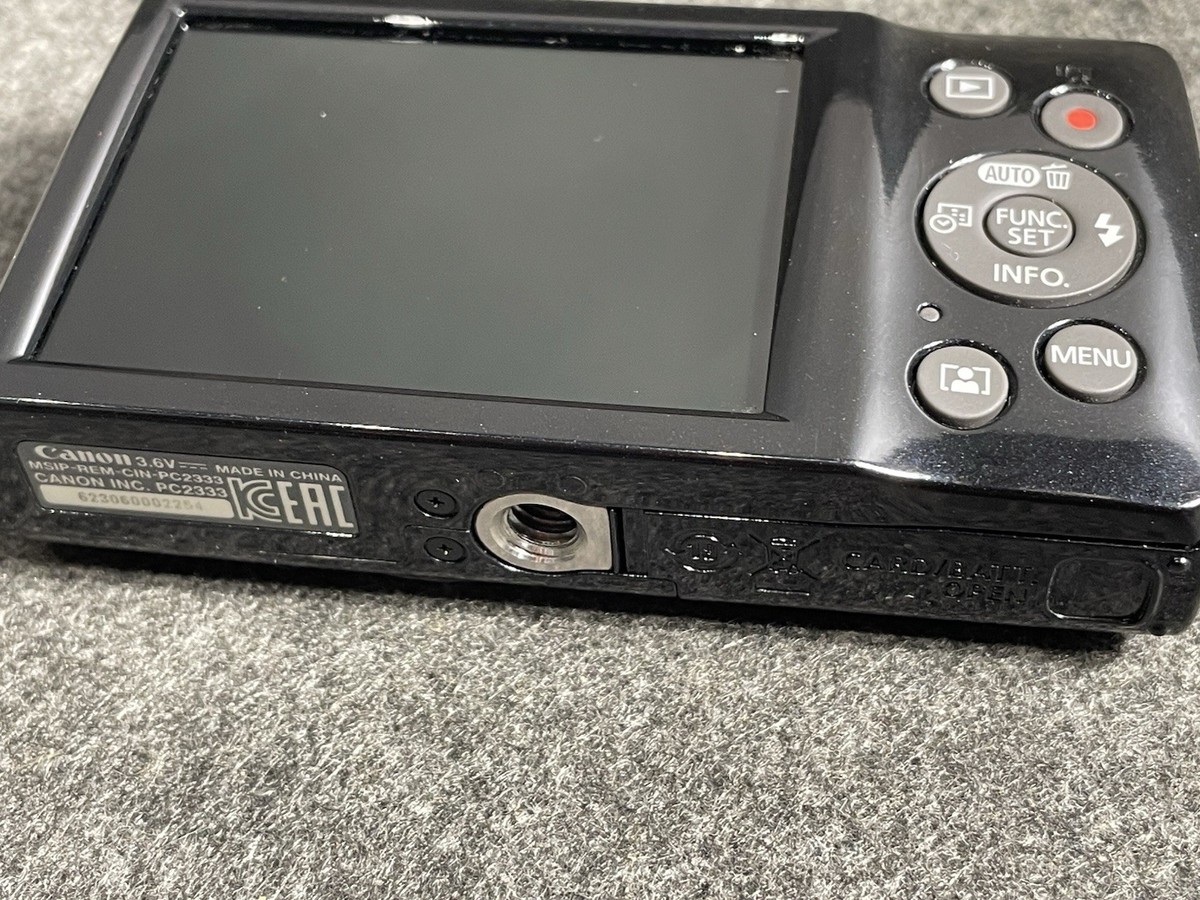 Canon IXUS 185 Black 20.0MP digital compact camera WORKing FULL 