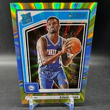 Adem Bona Rated Rookie Holo Yellow Laser /25 2024-25 Panini Donruss #205 76ers