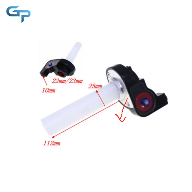 Empuñadura de mango de acelerador giratorio de 7/8" 22 mm para motocicleta con cable 50-250CC ATV DirtBike Foto 2 de 4