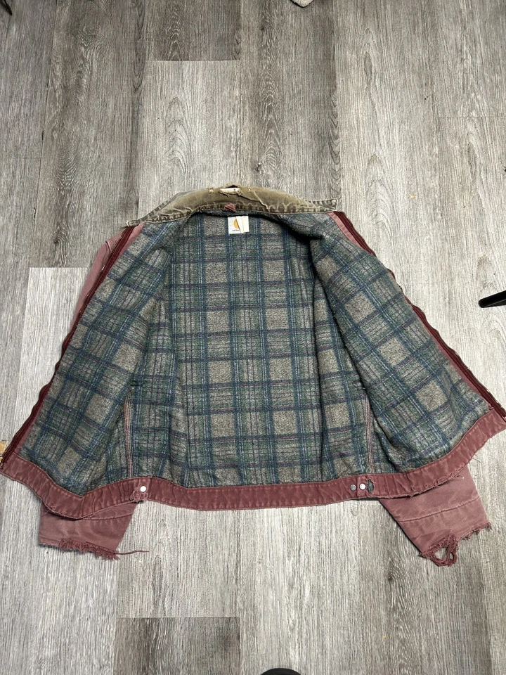 Chaqueta Carhartt JB1236 Redwood Detroit XL de colección RARA Foto 4 de 4