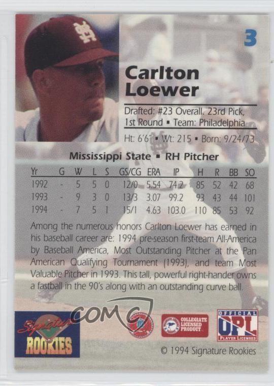 Consignment Draft 1994 Signature Rookies Draft Picks Bonus Promo Carlton Lord #3 0m6 | eBay