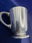 Cartier Sterling Silver Baby Cup Mug Beaded Handle Monogram JOHN 124.8g — photo 2