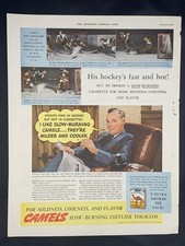 Magazine Ad* - 1940 - Camel Cigarettes - Roy Conacher - Boston Bruins