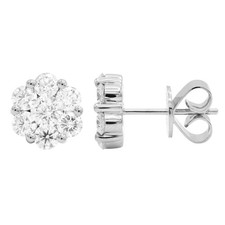 14K White Gold Naomi Stud Earrings - Large, 1.04ct