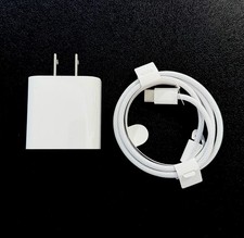 Genuine Apple 20W USB-C Power Adapter and Apple USB-C to USB-C Cable 1m