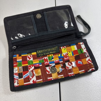 Earth Divas: Handmade Wallet, Featuring Woven Wrappers, Fair Trade Made Womens