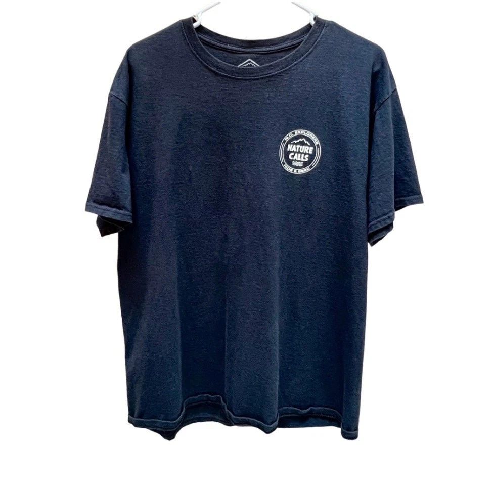 Bigfoot Mens Graphic T-Shirt Nature Calls Weekend Vibes Size L