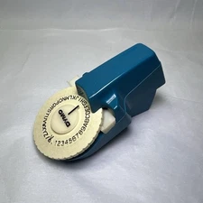 Vintage Blue Dymo MINI LABEL MAKER USA 1980’s Handheld Cordless Embossing