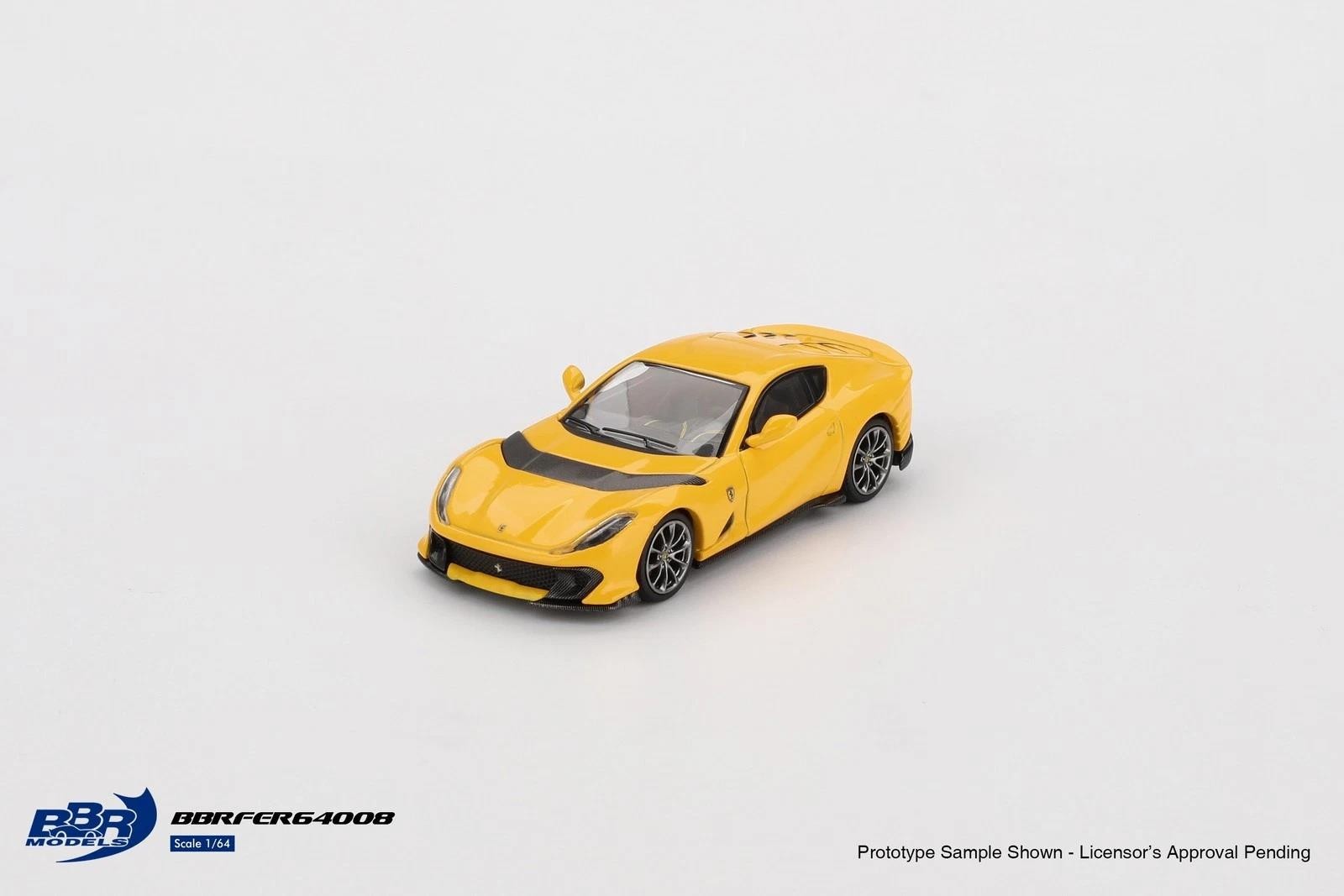 Ferrari 812 Competizione Giallo Modena 1:64 Scale BBR Models BBRFER64008