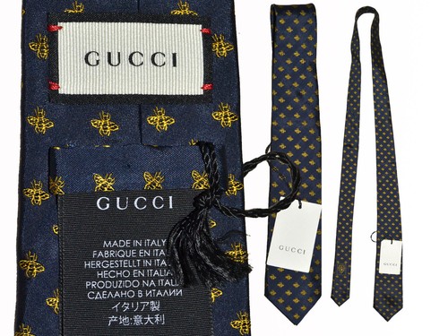 GUCCI Cravatta Uomo 100% Seta Made in Italy GG01 T0P