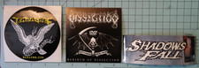 Disection, Shadows Fall, Earache records, death metal promo stickers x 3