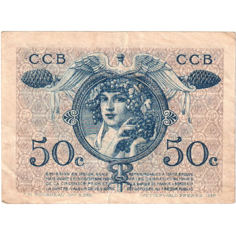 336339] France, Bordeaux, 50 Centimes, Serie 15, Chambre de