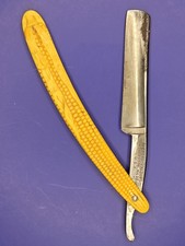 Navaja recta rara de colección The Torrey Razor Co Worcester Mass EE. UU. mango de maíz